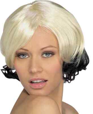 Sassy Two Tone Wig 50's Short Bob Dress Up Halloween Costume Accessory 3 COLORS