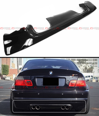 CSL SPORT 2-TONE PAINTED BLK HALF CARBON FIBER REAR BUMPER DIFFUSER FOR E46 M3