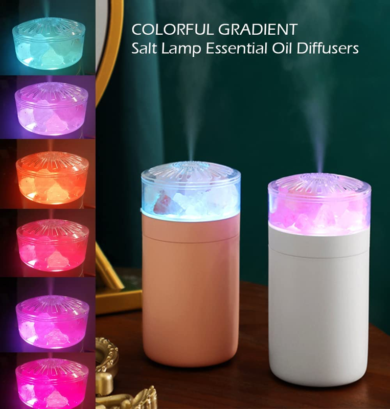 250Ml Portable Mini Humidifier Himalayan Salt Lamp Essential Oil Diffuser for Ca