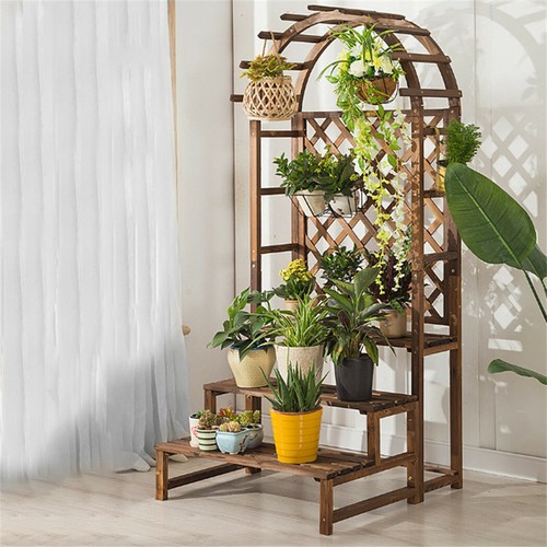 Romantic Free Standing Plant Stand Hanging Flower Pot