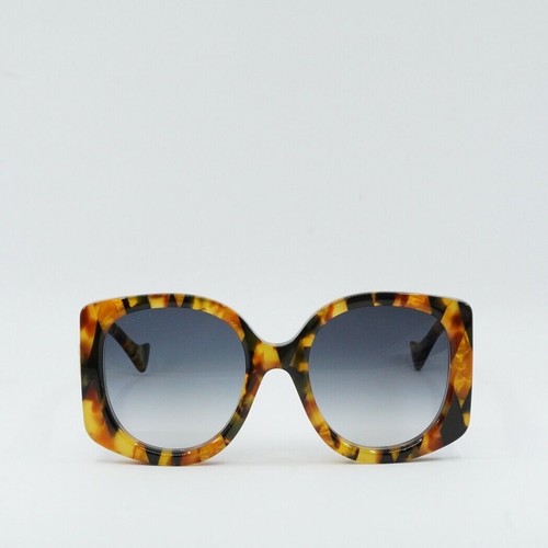 Pre-owned Gucci Gg1257s 004 Havana/gradient Blue 53-22-145 Sunglasses Authentic