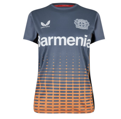 Castore Bavarian 04 Leverkusen Ladies Warm Up Training Shirt Grey Blue L XL
