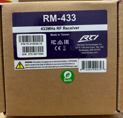RTi Model RM-433 Receiver Module