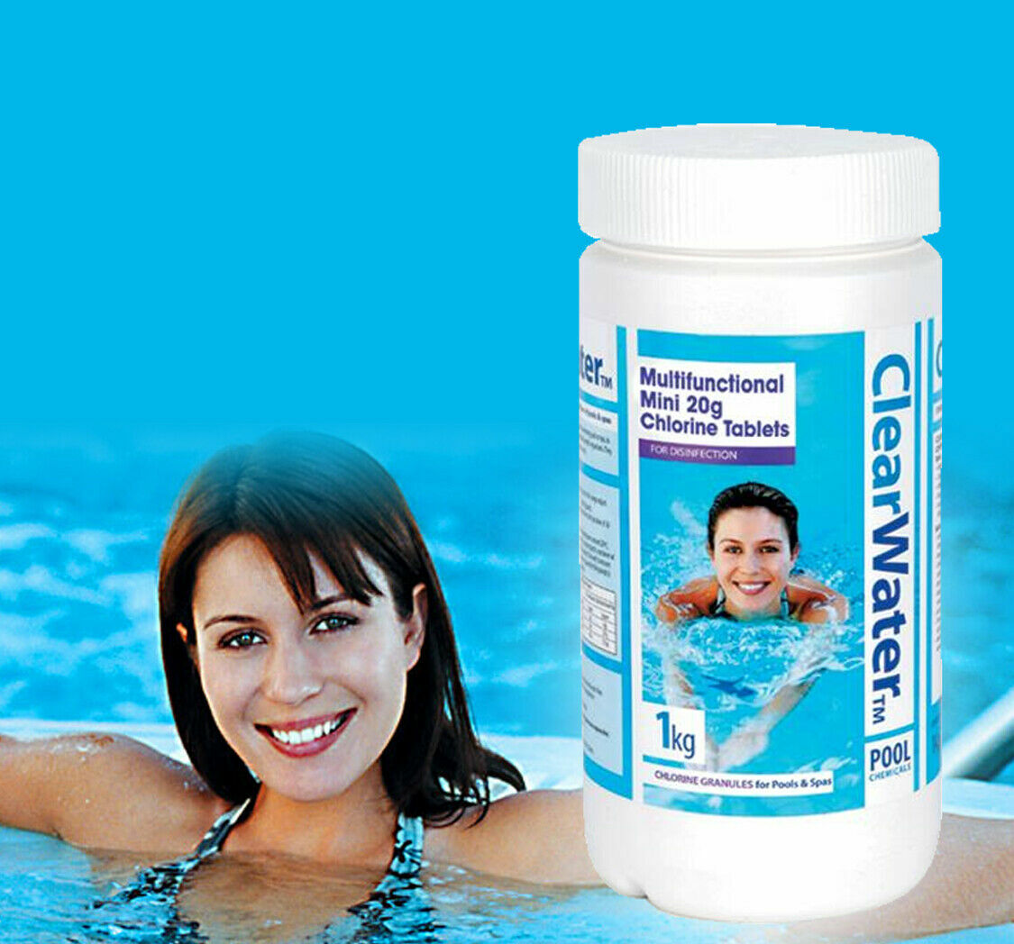 CLEARWATER 1KG CHEMICAL CHLORINE GRANULES SWIMMING POOL HOT TUB ZSPA