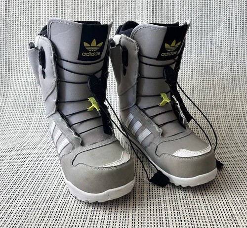 Ing Zx 500 Mens Size 7.5 Gray White Snowboard Boots Speed Lace