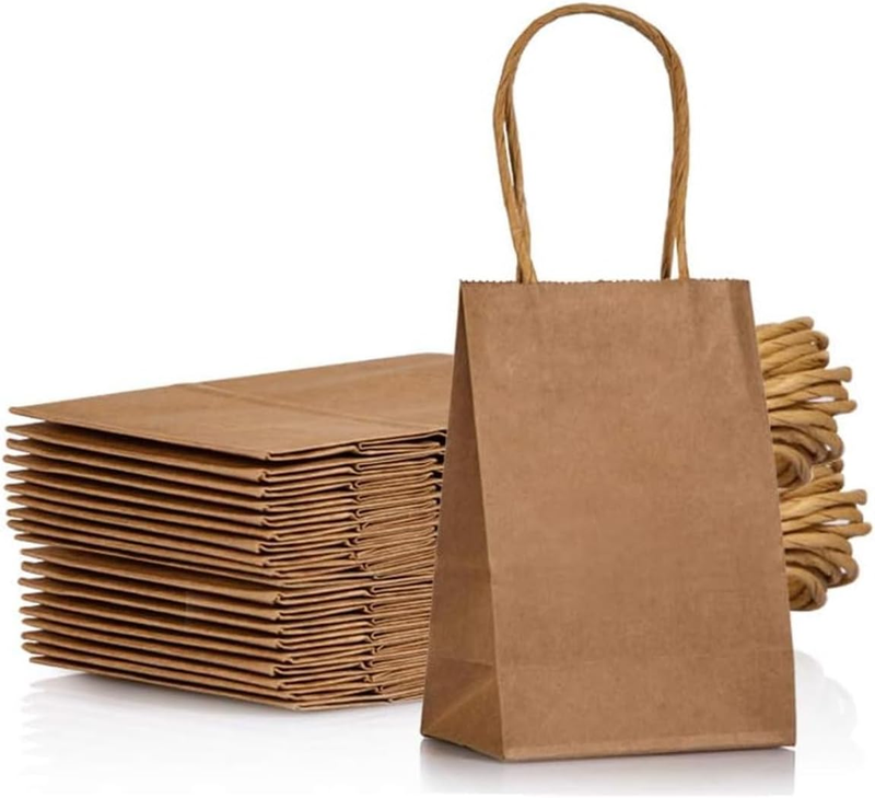 Kraft Paper Bags, Recycled Paper Gift Bags for Party Favors, Birthday, Wedding,