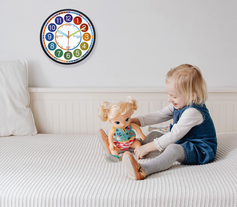 st Teaching Clock, Silent Movement, Educational Clock, Makes Kids Learning Time