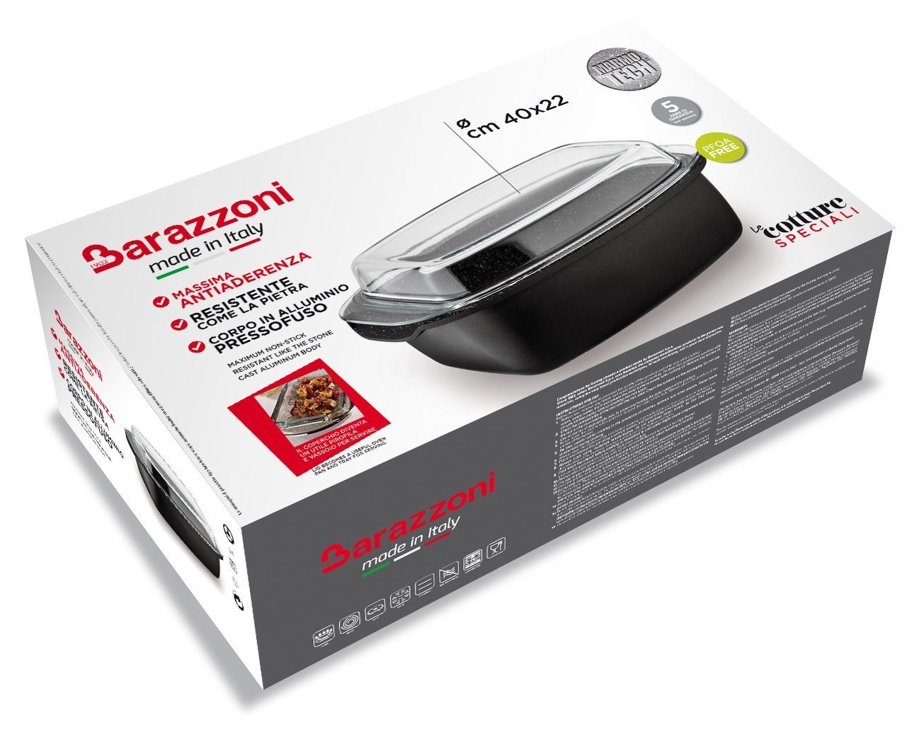 Pentole e padelle neri per forno