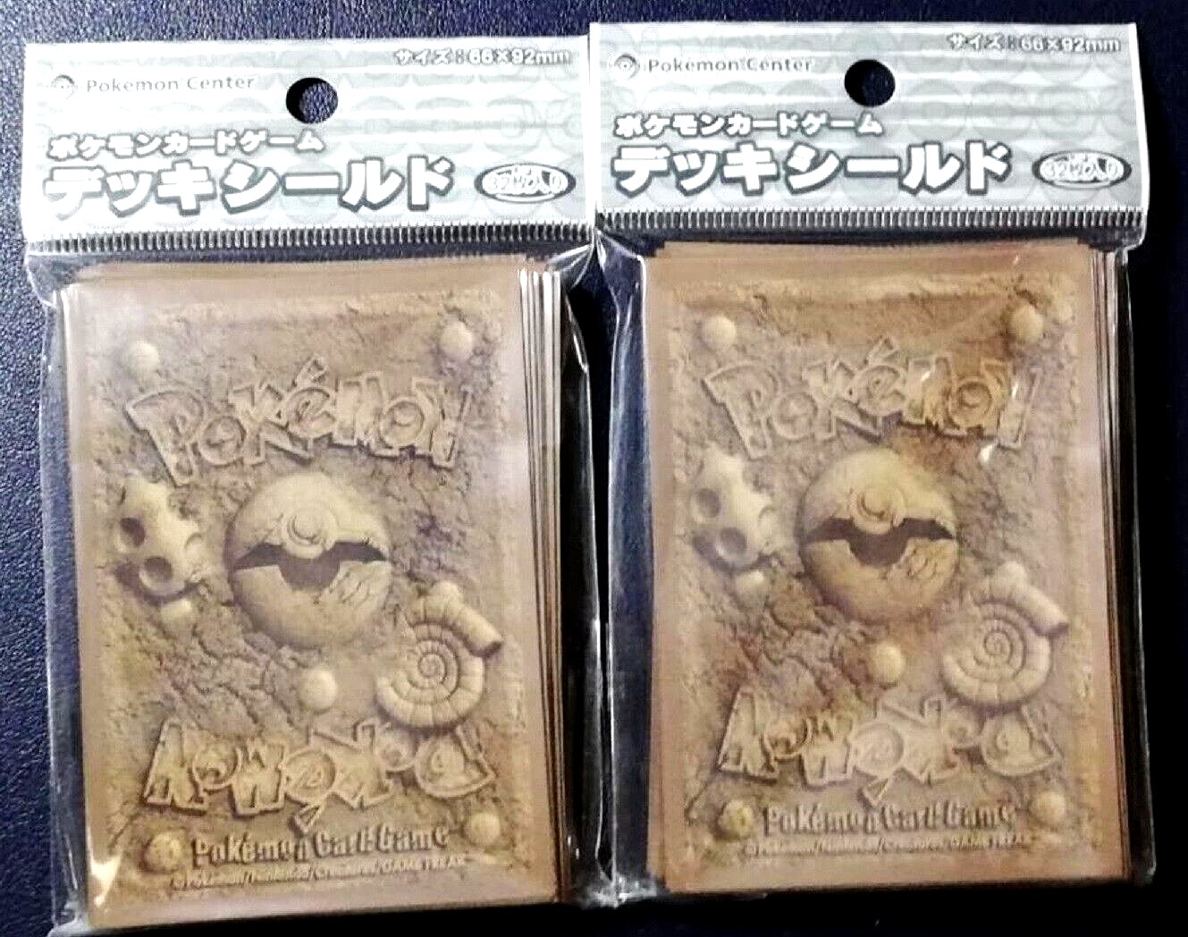 Pokemon Official Deck Shield Fossil Pattern 64 Sleeve