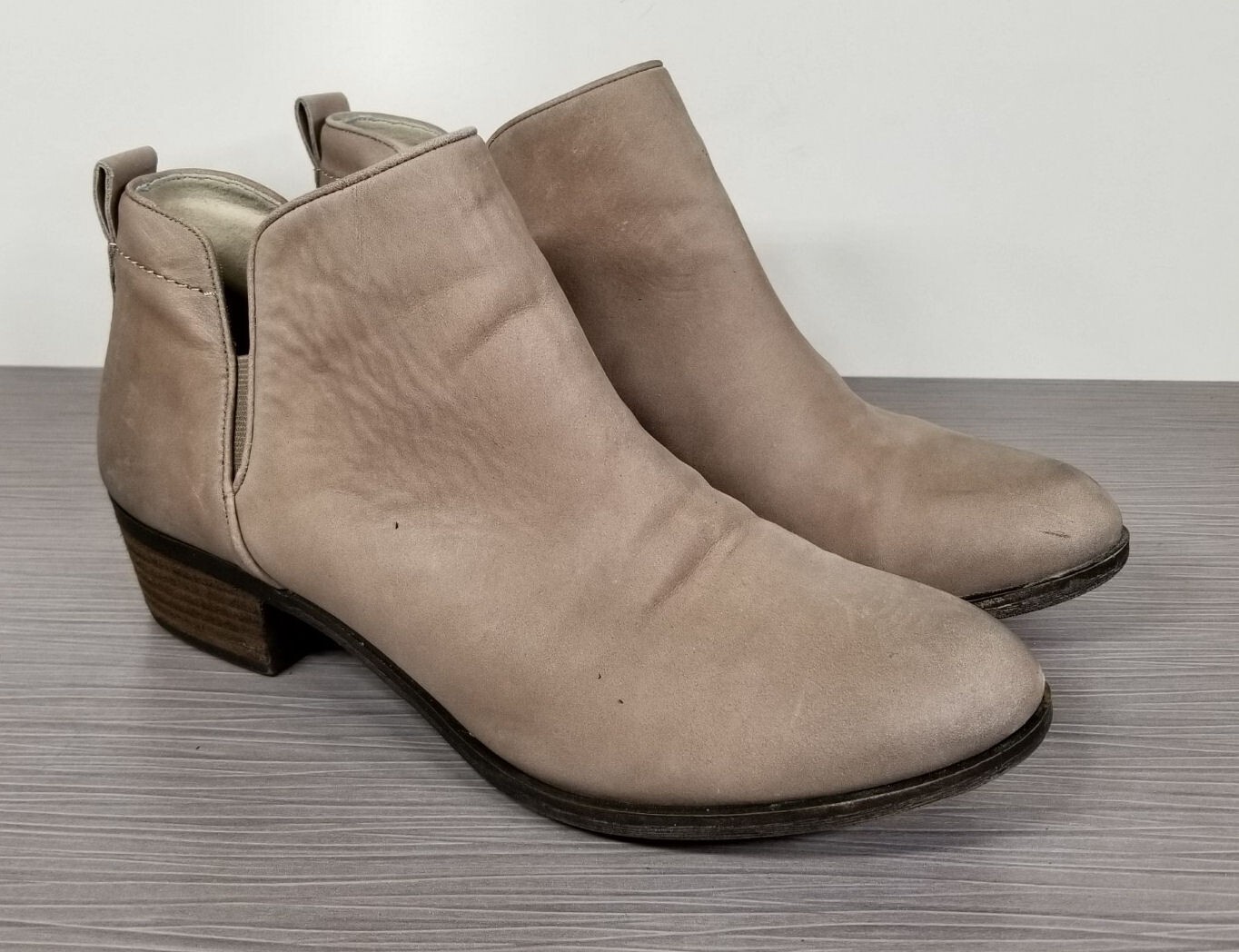BP. Francine Split Shaft Bootie, Taupe Leather, Womens Size 9