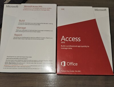 Microsoft Access 2013 SKU 077-06368 Full Retail Sealed Product Key Card NO DISC