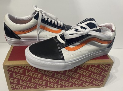 Vans Old Skool White Black Leather 