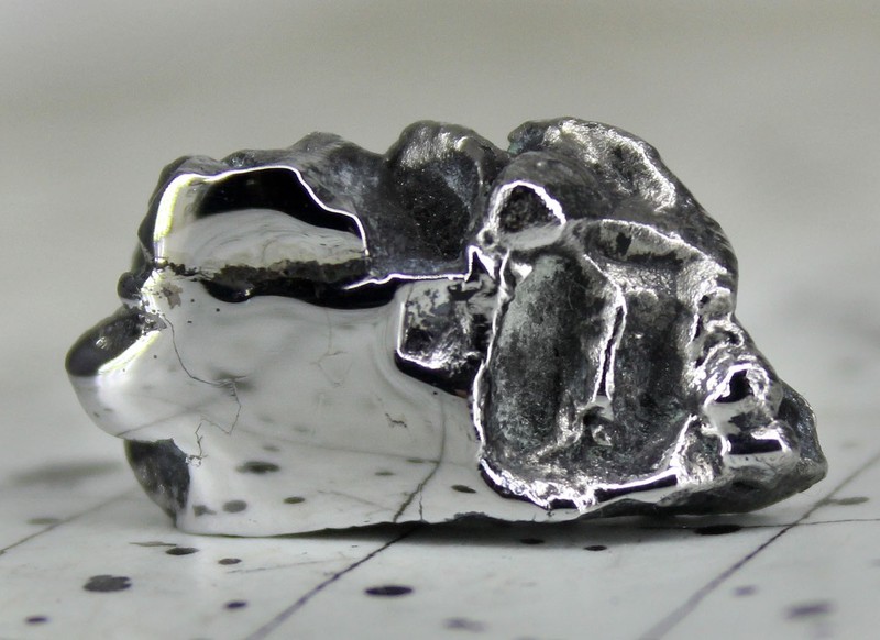 Meteorites - Iron Meteorite 13.0g Mirror Polished Thick Slice
