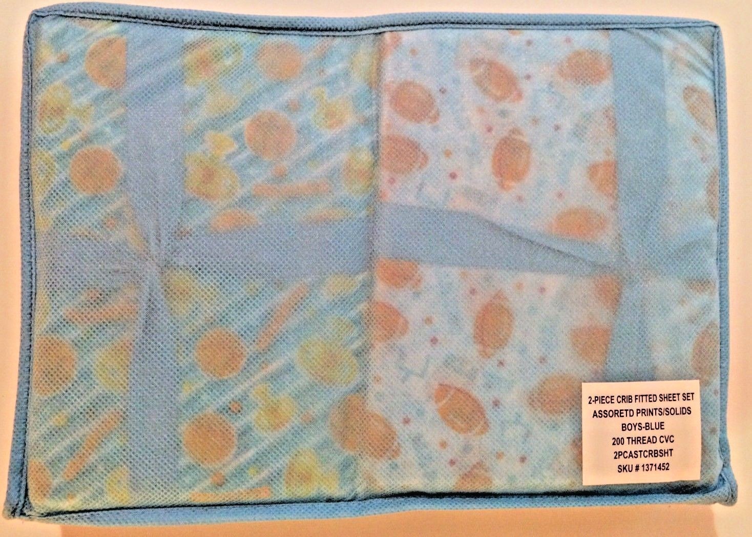 Cute Cuddles Sports Themed 2 Pack Fitted Crib Sheets in zippered case NIP