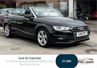 2015 Audi A3 Cabriolet 1.4 TFSI CoD Sport Convertible 2dr Petrol S Tronic Euro 6