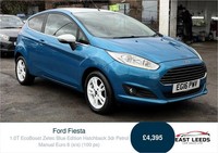 2016 Ford Fiesta 1.0 EcoBoost Zetec Blue 3dr HATCHBACK PETROL Manual