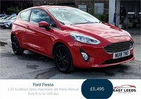 2018 Ford Fiesta 1.0 EcoBoost Zetec 3dr HATCHBACK PETROL Manual