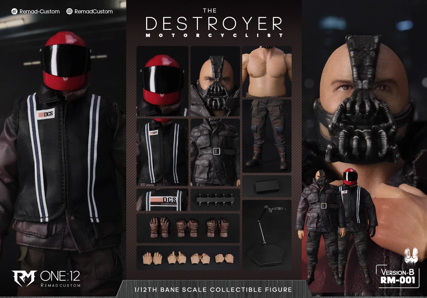 Remad Custom 1/12 ベイン　BANE フィギュア　最終値下げ Remad Custom 1/12 ベイン BANE フィギュア 最終値下げ