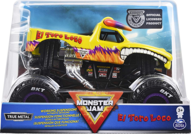 Official El Toro Loco Monster Truck, Die-Cast Vehicle, 1:24 Scale