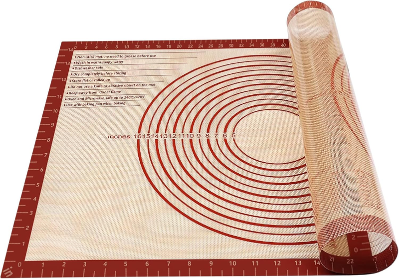 Silicone Baking Mat for Rolling Dough: 0.7Mm Extra Thick 40X60Cm Large Baking Ma