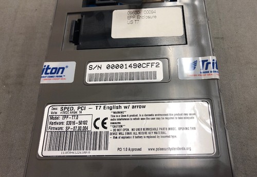 TRITON ATM KEYPAD SPED PCI - T7 ENGLISH WITH ARROW EPP--T7.0 03016-50102