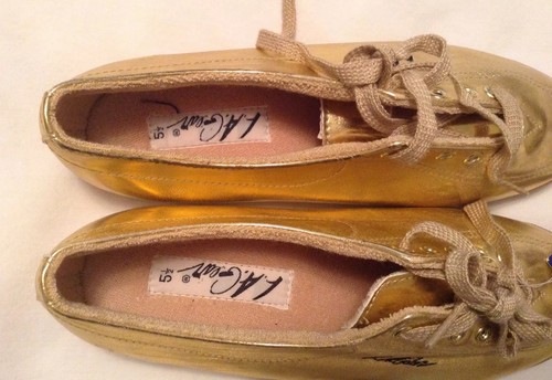 Vintage L.A. Gear Gold Shoes New Old Stock Size 5.5