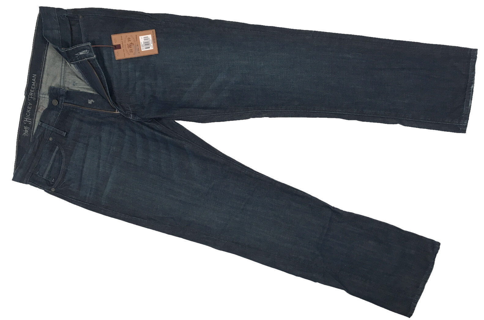 NEW $125 Hickey Freeman Jeans! Slim Straight Fit Blue With