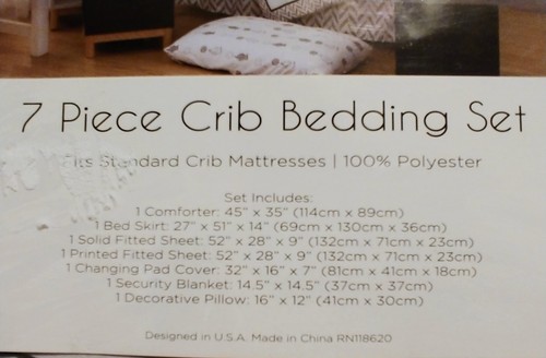 Manhattan Kids 7 Pc Elephant Crib Bedding Set