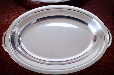 Vintage Wm Rogers Silverplate Lidded Oval Tray - 12
