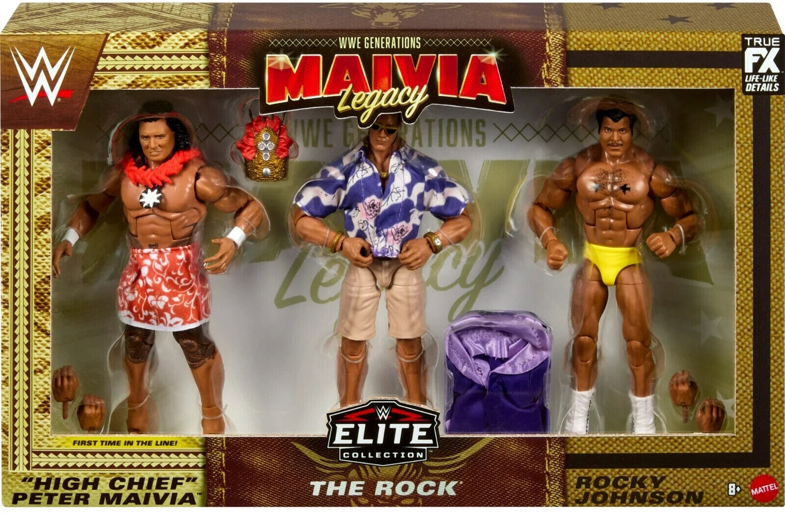 WWE Mattel Elite Maivia家族 3個セット Elite Collection WWE Generations Maivia Legacy Action Figure