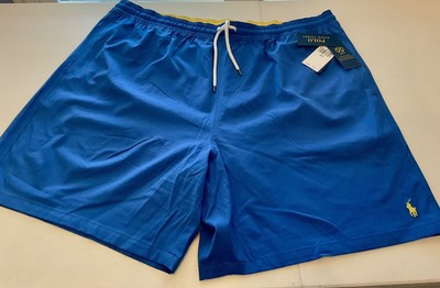 NWT PoloRalphLauren Men s SwimWearTrunks RoyalBlueW/YellowPonyAccents 2XL(T) $95