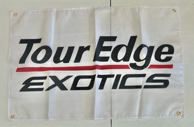 Tour Edge Golf Banner Flag Sign White 22" x 34"