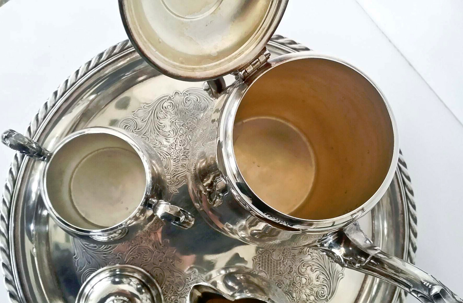 William Rogers Silverplate Tea Set with Tray