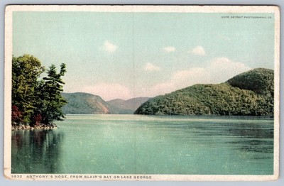 Anthony's Nose Blair's Bay Lake George NY Detroit Publishing Phostint 9832