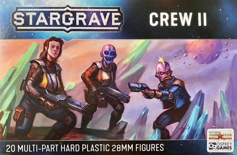 Stargrave Crew II 28mm New • 1 Sprue • 5 Miniatures • Osprey Northstar