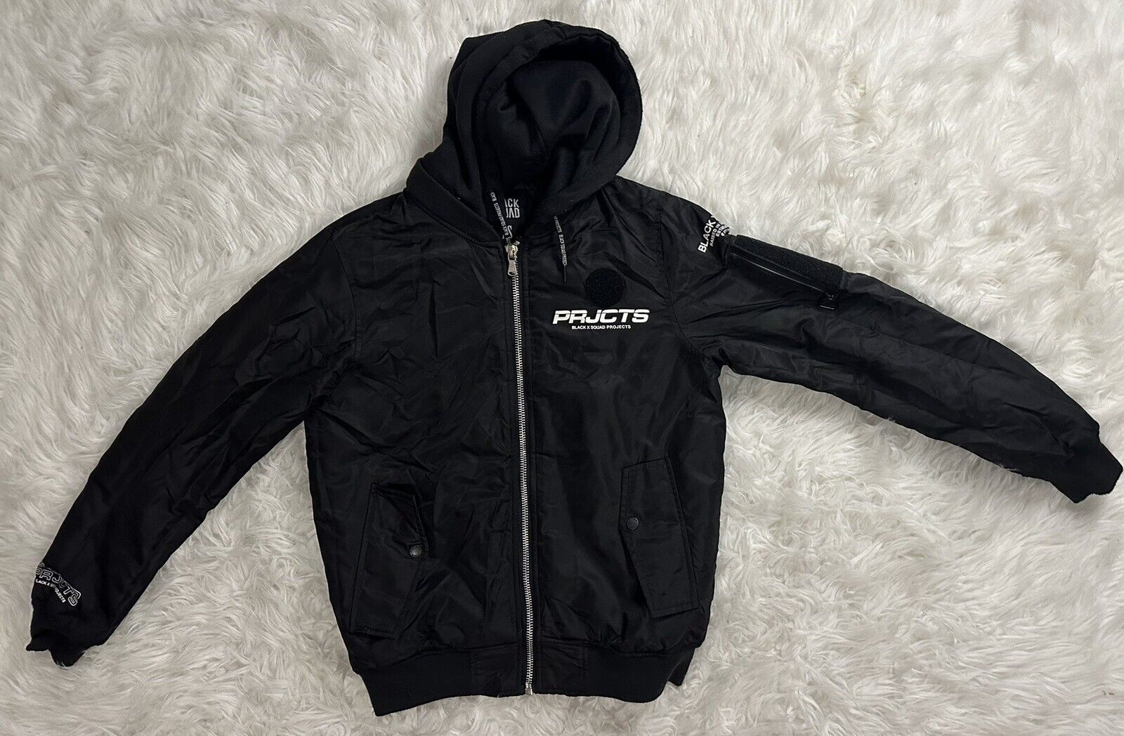 Black Squad Projects Hooded Jacket Men's Size Extra Small | eBay Black Squad Projects Hooded Jacket Men's Size Extra Small | eBay