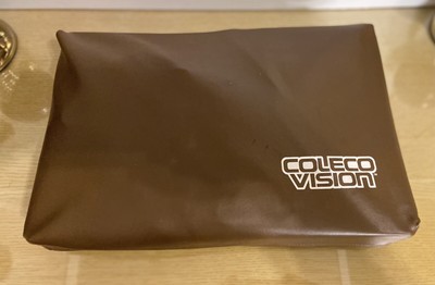 VTG Colecovision Console- Controllers & Vinyl DustCover- Super Clean ~ Untested