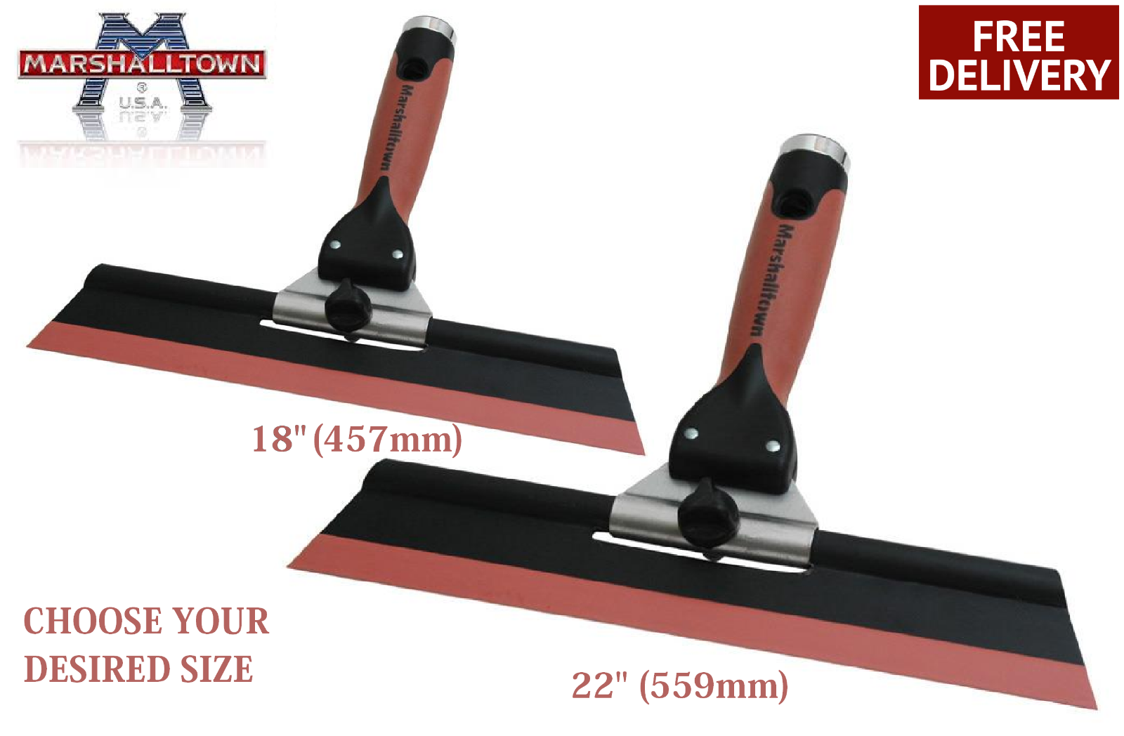 MARSHALLTOWN 18 Or 22 Adjustable Squeegee Plastering Plasterers Hand Trowel eBay