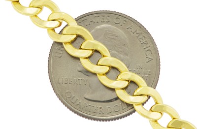 Pre-owned Nuragold 10k Yellow Gold 6.5mm Cuban Link Curb Chain Bracelet Mens Womens 7.5"