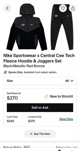 Nike Sportswear Central Cee Tech Fleece Hoodie & Joggers