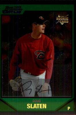 2007 Bowman Chrome Draft Arizona Baseball Card #BDP28 Doug Slaten Rookie. rookie card picture