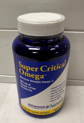 ADVANCED NATURALS SUPER CRITICAL OMEGA 60 SOFTGELS NEW 08/2024