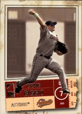 2005 Fleer Authentix Baseball Card #17 Craig Biggio