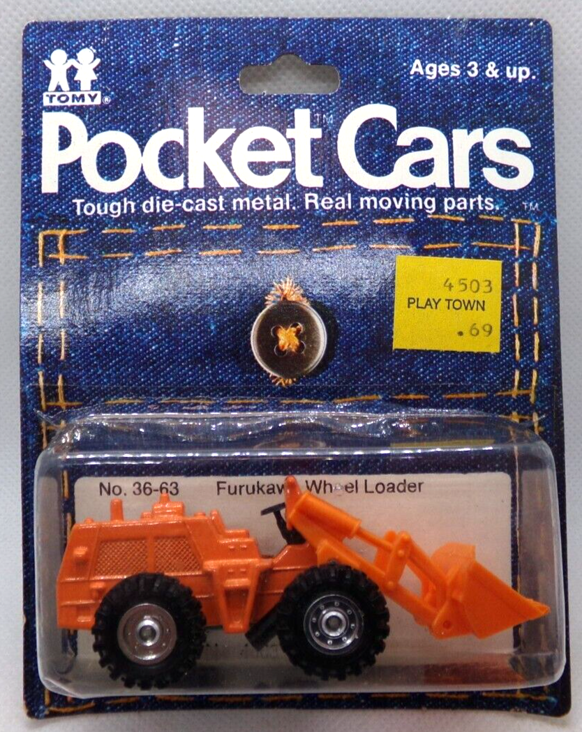 Furukawa Wheel Loader #36-63 TOMY Pocket Cars 1:64 Diecast