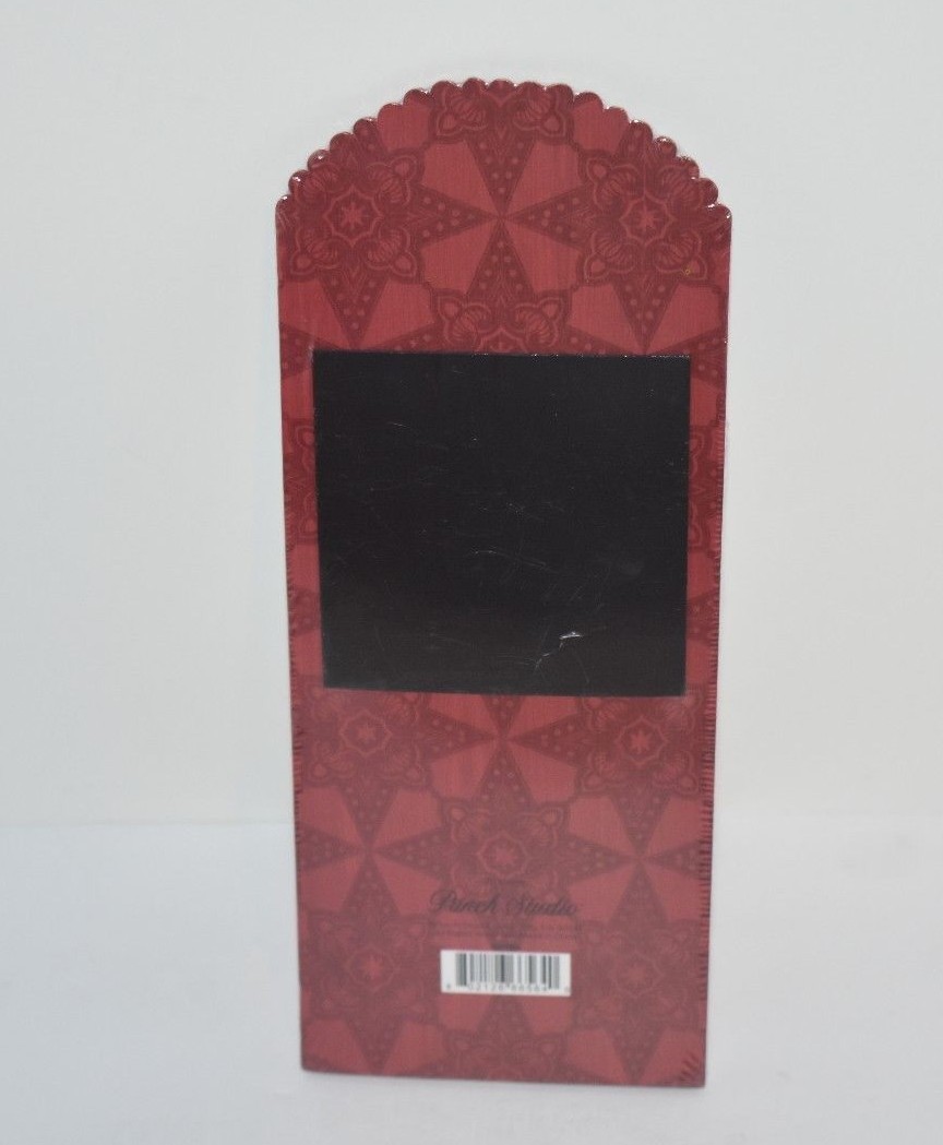 Punch Studio Christmas Die Cut Note Pad ~ Red Silver Glitter Snowflake Magnetic