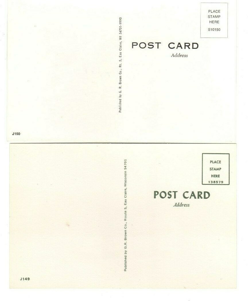 2 Vintage, Snowmobile Postcards (Evinrude & ?)