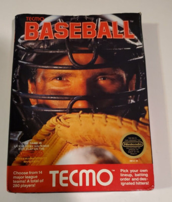 Tecmo Baseball (Nintendo NES, 1989)   Box  