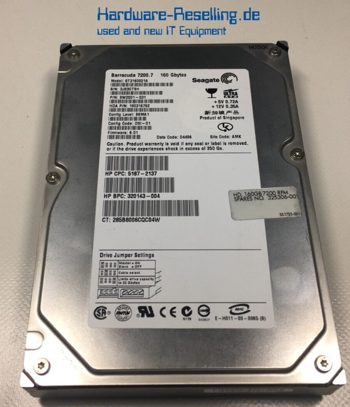 Seagate Hp Barracuda Ide 160gb 3,5 