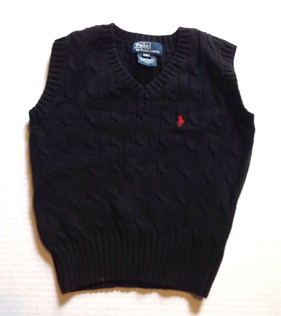 Polo Ralph Lauren Black Boys Sweater Vest Size 3T