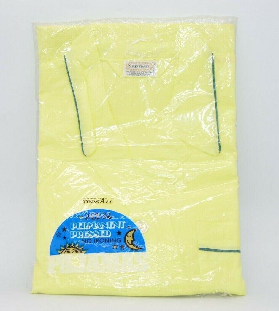 Mid Century Modern Sleepcraft Perma Press Knit Pajamas Yellow ...